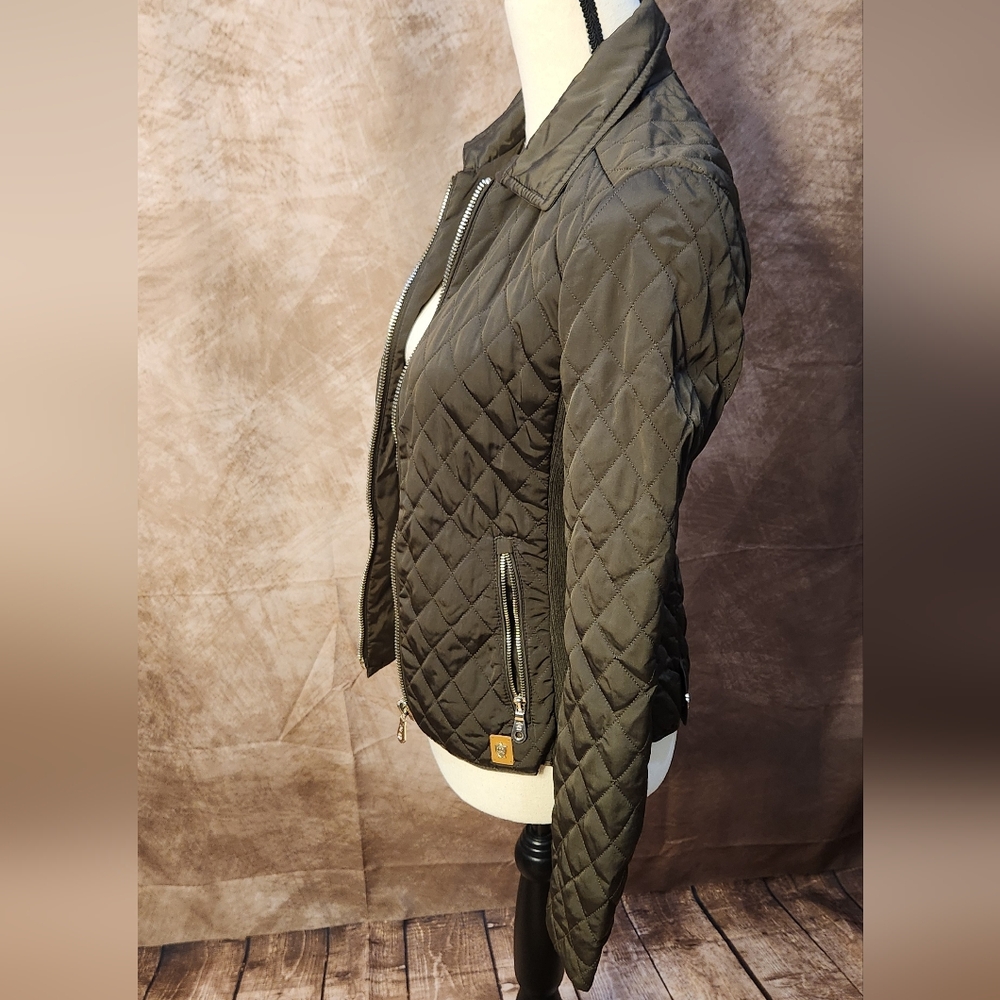Massimo Dutti Quilted Jacket – Brown/Dark Olive – Size S - Picture 6 of 13